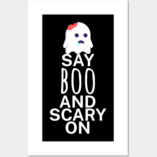 Say boo and scary on Posters and Art